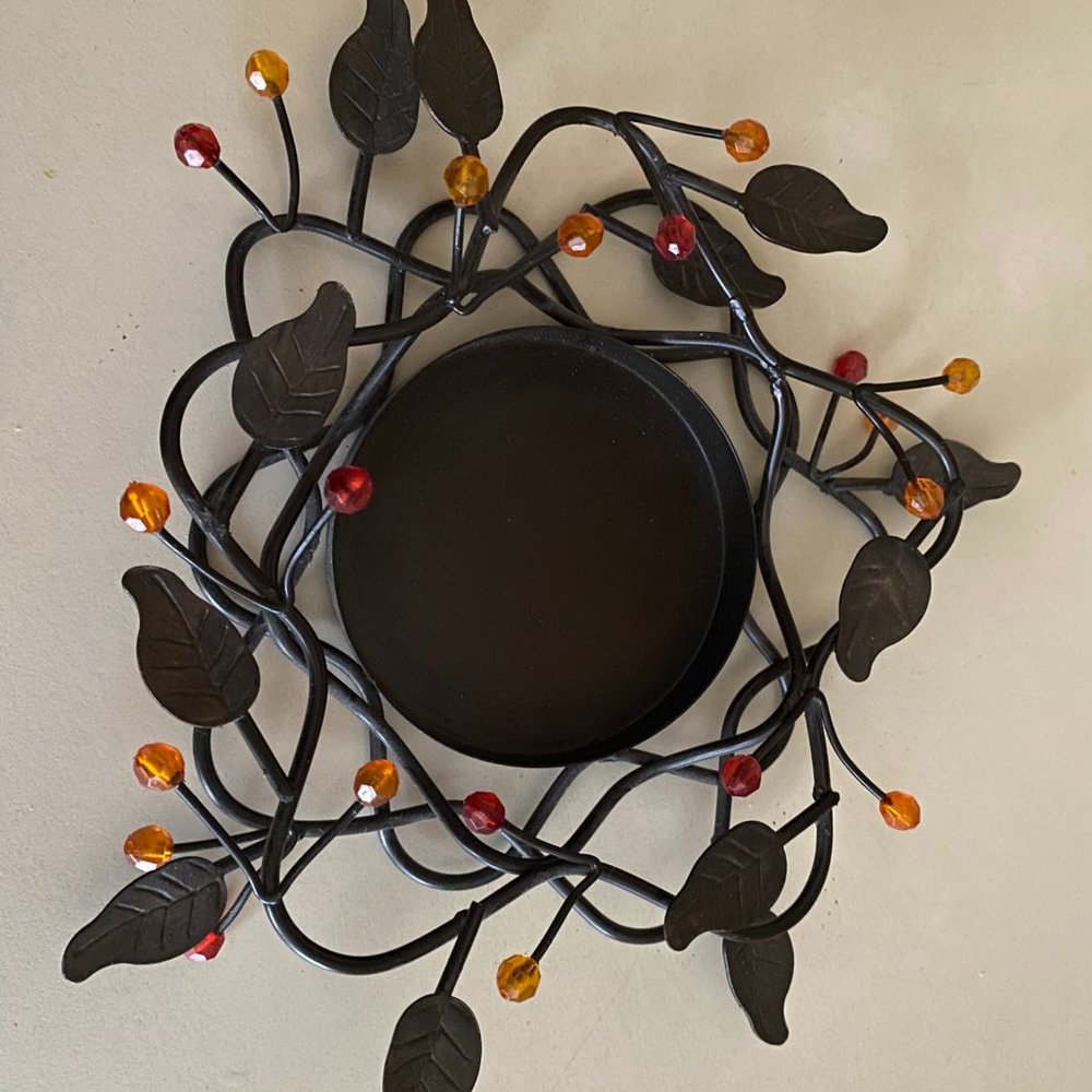 BIEDERMANN Pillar Candle Holder Metal w/ Gemstones